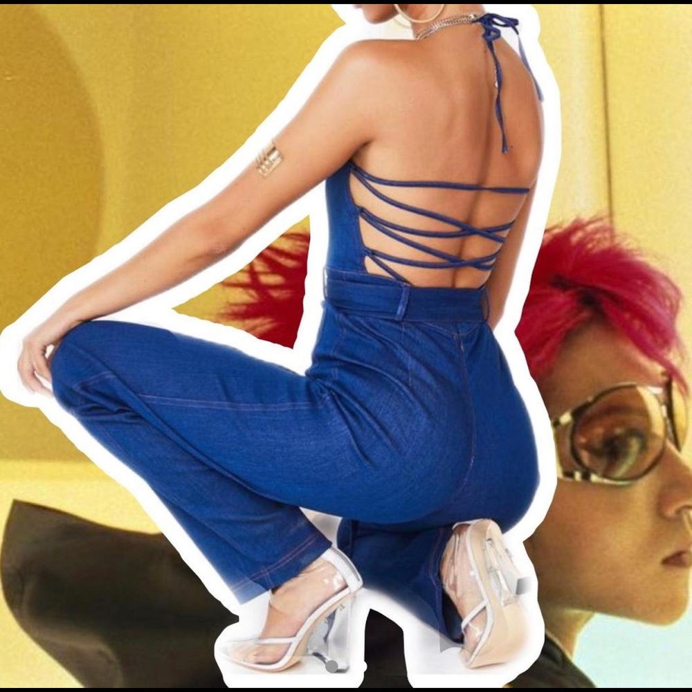 It’s a overall denim jumpsuit.. I have never worn it and tag is still intact…. - Picture 2 of 2